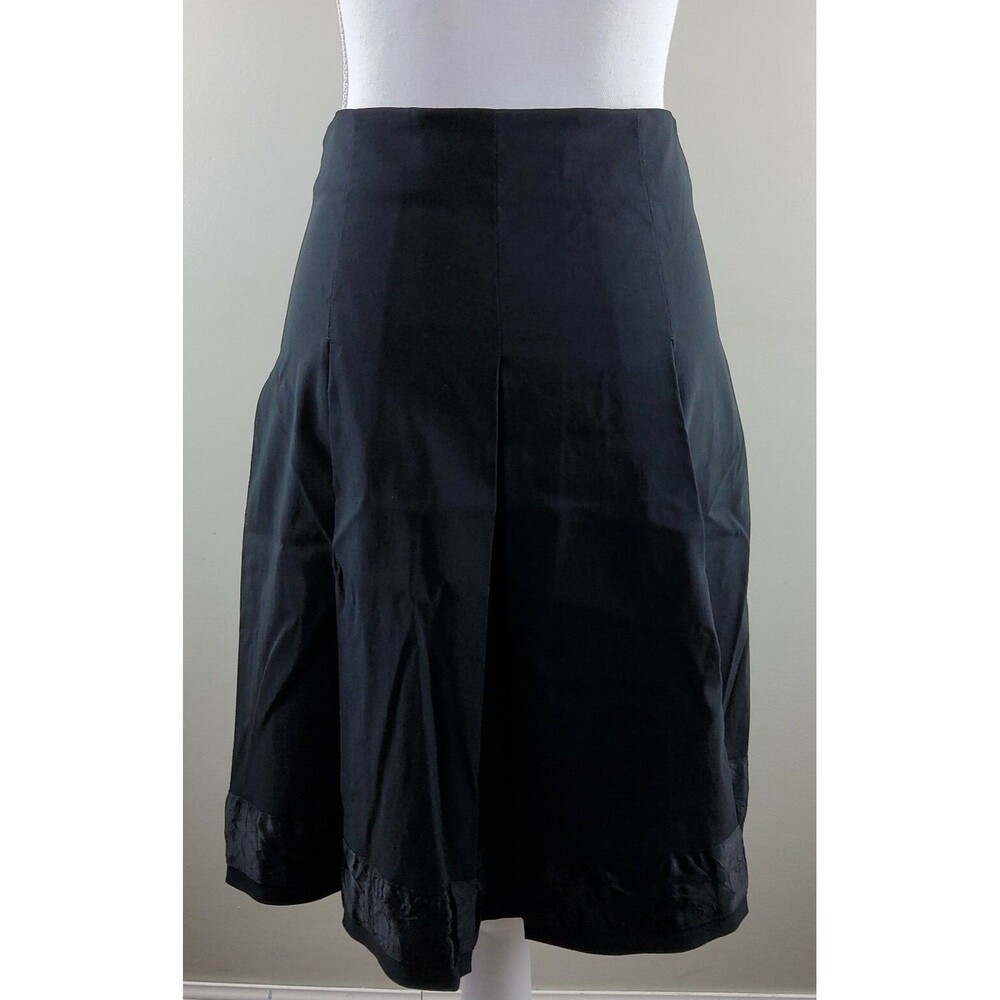 JP & Mattie Women's Ribbon Trim A Line Skirt Black Size S